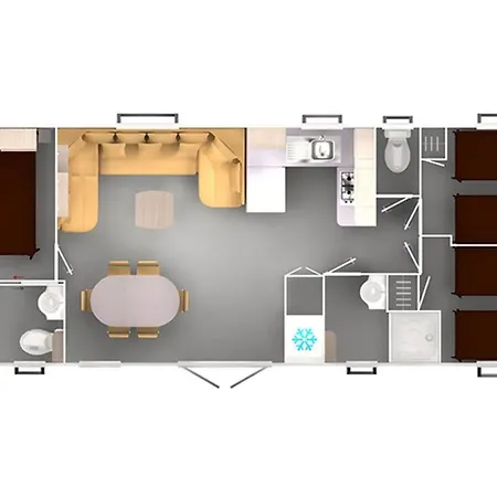Mobil-home - Clim, Tv, Ll - Les Dunes De Contis 4 étoiles - Mh-a028